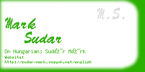 mark sudar business card